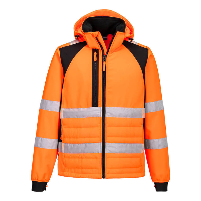 Portwest CD863 - WX2 Eco Hi-Vis Hybrid Jacket - Orange/Black