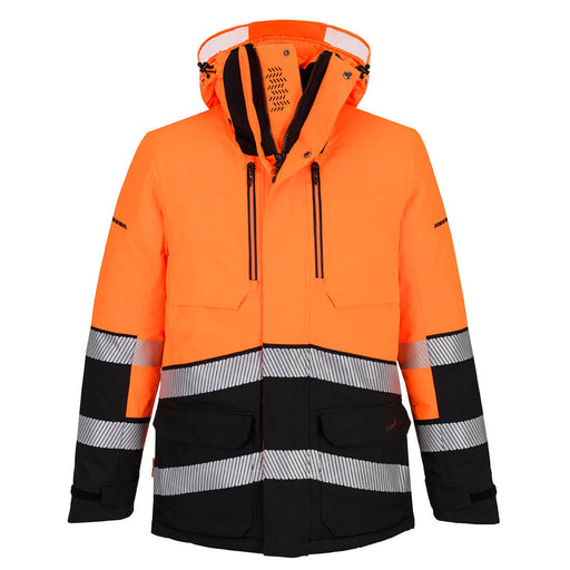 Portwest EV401 - EV4 Hi-Vis Expedition Parka Jacket Orange/Black