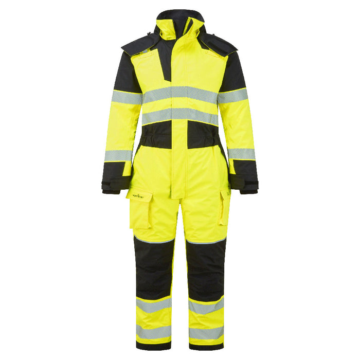 Portwest FR516 - PW3 Modaflame Rain+ Hi-Vis Multi-Norm FR Winter Coverall - Yellow/Black
