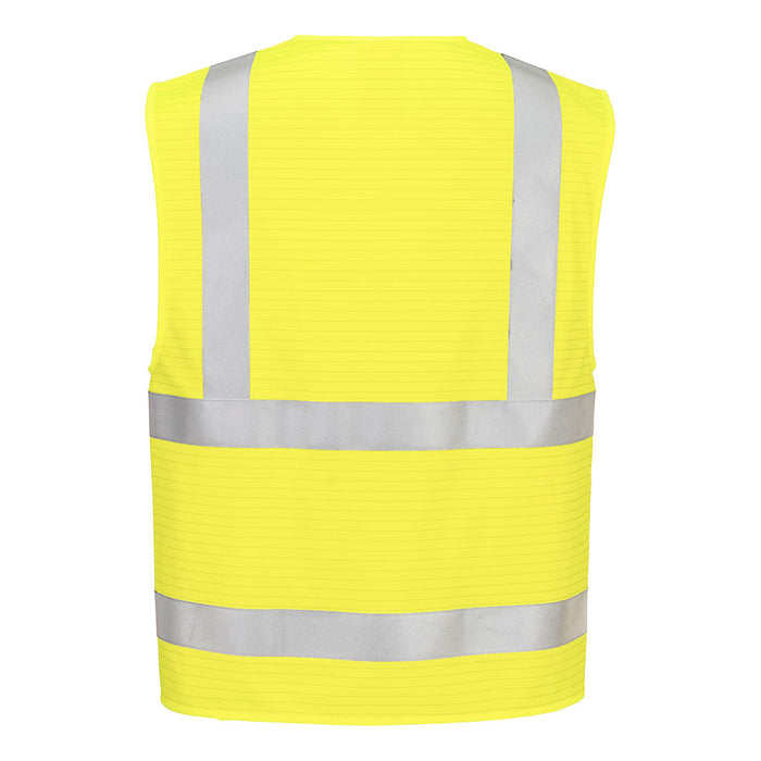 Portwest FR615 - Bizflame Hi-Vis FR Zip Vest - Yellow