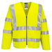Portwest FR616 - Bizflame Hi-Vis FR Long Sleeve Zip Vest - Yellow