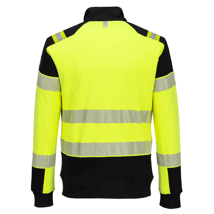 Portwest FR717 - PW3 Modaflame Knit Hi-Vis FR Full Zip Sweatshirt - Yellow/Black