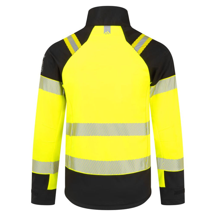 Portwest FR718 - PW3 Modaflame Softshell Hi-Vis Multi-Norm FR Jacket - Yellow/Black