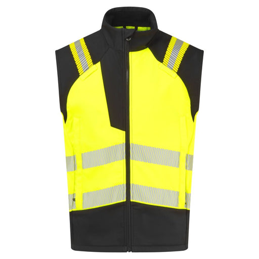 Portwest FR719 - PW3 Modaflame Softshell Hi-Vis FR Gilet - Yellow/Black