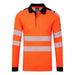 Portwest FR734 - PW3 Modaflame Knit HVO FR Long Sleeve Polo Shirt - Orange/Black