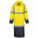 Portwest H446 - Hi-Vis Contrast Raincoat 122cm Yellow/Navy