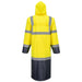 Portwest H446 - Hi-Vis Contrast Raincoat 122cm Yellow/Navy