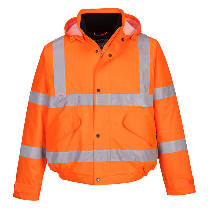 Portwest Hi-Vis Winter Bomber Jacket Orange