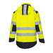 Portwest MV70 - Modaflame Rain+ Hi-Vis Multi-Norm Contrast FR Jacket - Yellow/Navy