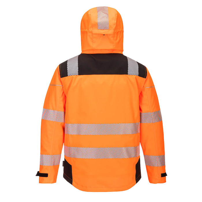 Portwest PW3 Hi-Vis Extreme Rain Jacket Orange/Black
