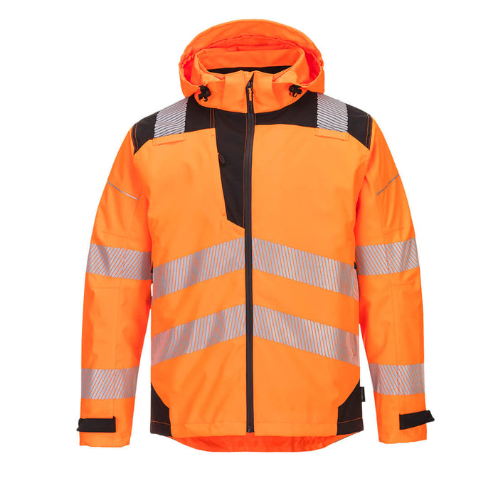 Portwest PW3 Hi-Vis Extreme Rain Jacket Orange/Black