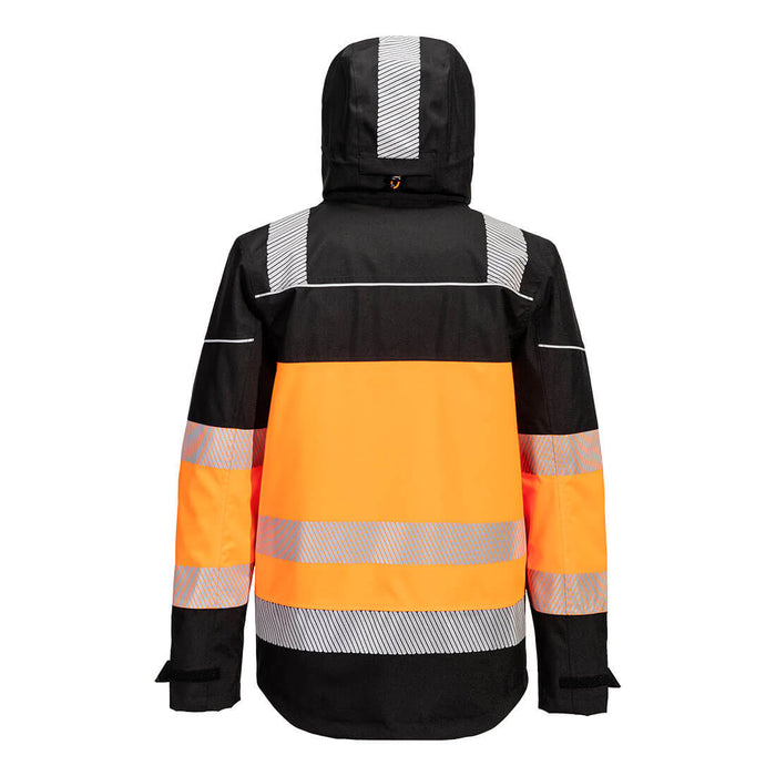 Portwest PW368 - PW3 Hi-Vis Class 1 Extreme Rain Jacket Orange/Black