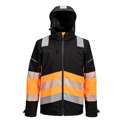 Portwest PW368 - PW3 Hi-Vis Class 1 Extreme Rain Jacket Orange/Black