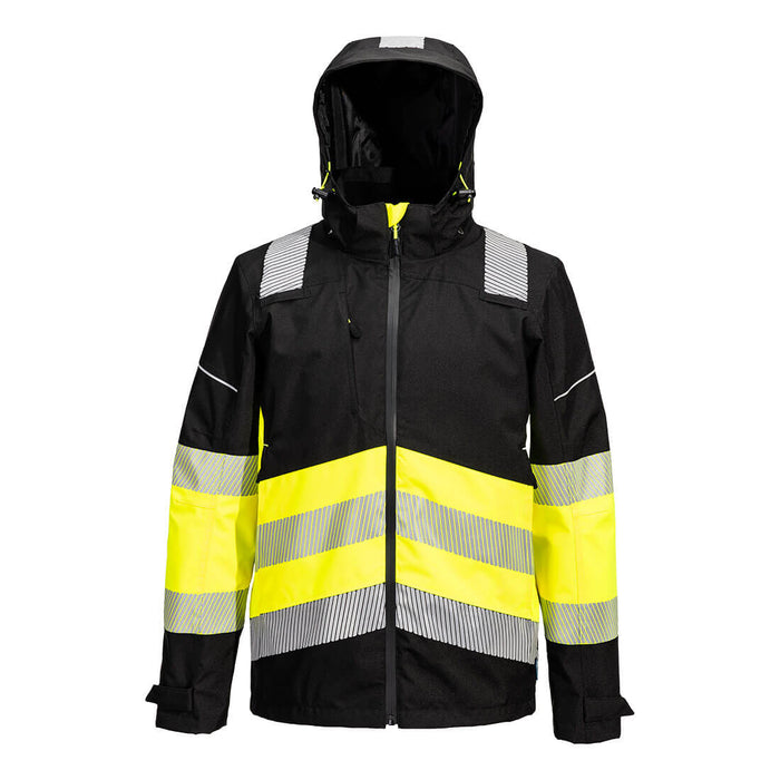 Portwest PW368 - PW3 Hi-Vis Class 1 Extreme Rain Jacket Yellow/Black