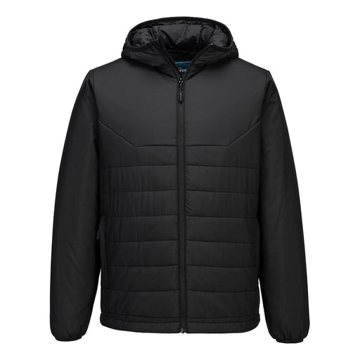 Portwest S608 - Professional Hooded Insulated Baffle Jacket - Black