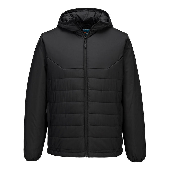 Portwest S608 - Professional Hooded Insulated Baffle Jacket - Black