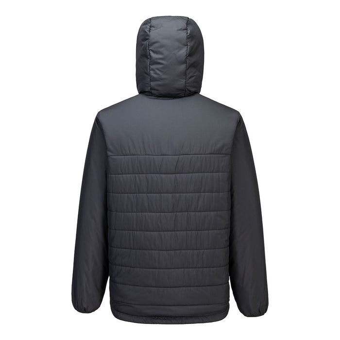 Portwest S608 - Professional Hooded Insulated Baffle Jacket - Metal Grey