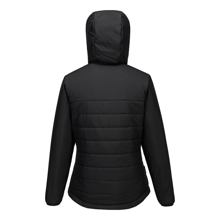 Portwest S613 - Professional Women's Hooded Insulated Baffle Jacket - Black
