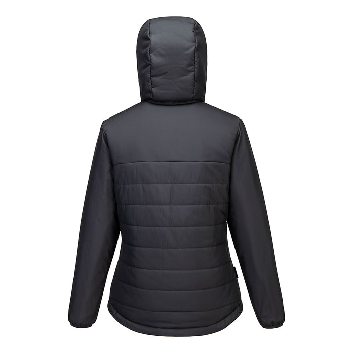 Portwest S613 - Professional Women's Hooded Insulated Baffle Jacket - Metal Grey
