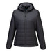 Portwest S613 - Professional Women's Hooded Insulated Baffle Jacket - Metal Grey