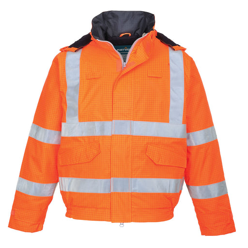 Portwest S773 - Bizflame Rain Hi-Vis FR Winter Bomber Jacket - Orange