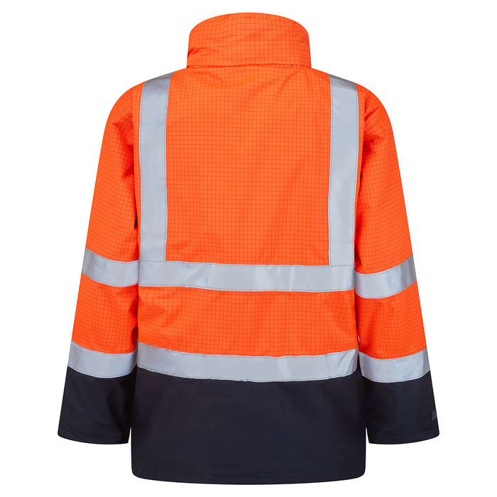 Portwest S779 - Bizflame Rain Hi-Vis Constrast FR Jacket - Orange/Navy