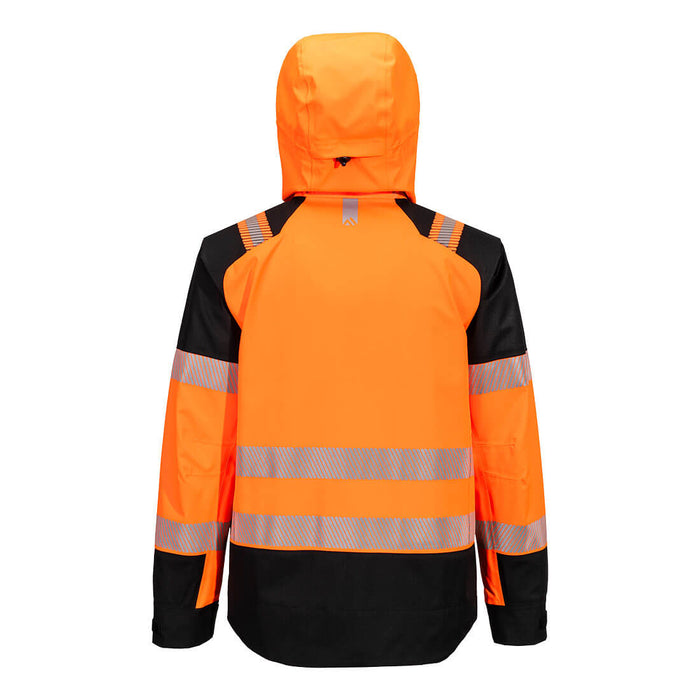 Portwest T161 - PW3 Hi-Vis Overhead Rain Jacket (3L) Orange/Black