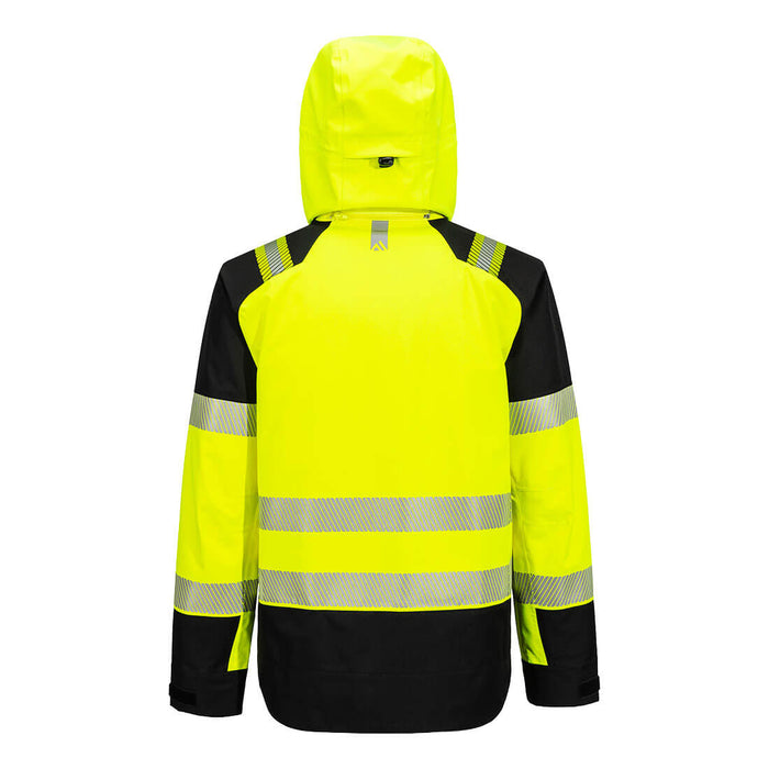 Portwest T161 - PW3 Hi-Vis Overhead Rain Jacket (3L) Yellow/Black