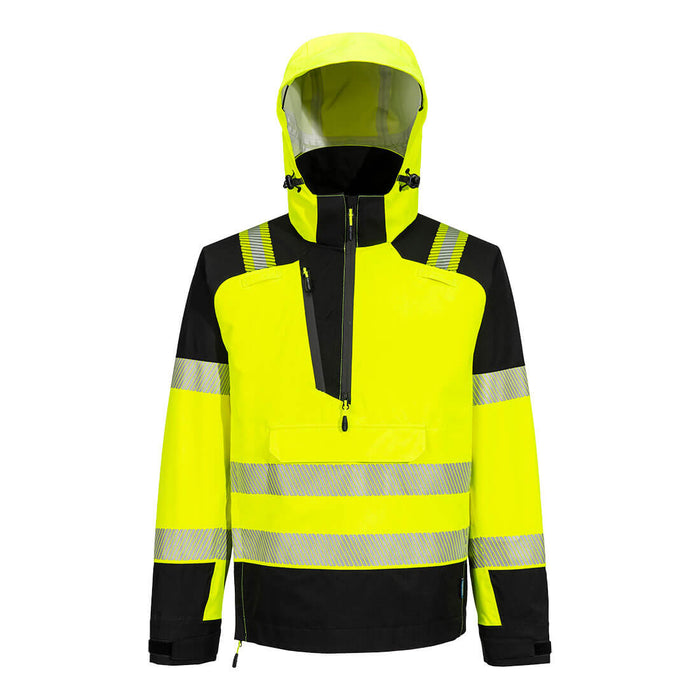 Portwest T161 - PW3 Hi-Vis Overhead Rain Jacket (3L) Yellow/Black
