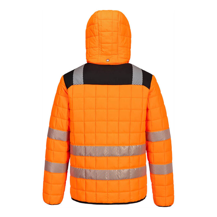Portwest T165 - PW3 Hi-Vis Square Baffle Jacket - Orange/Black