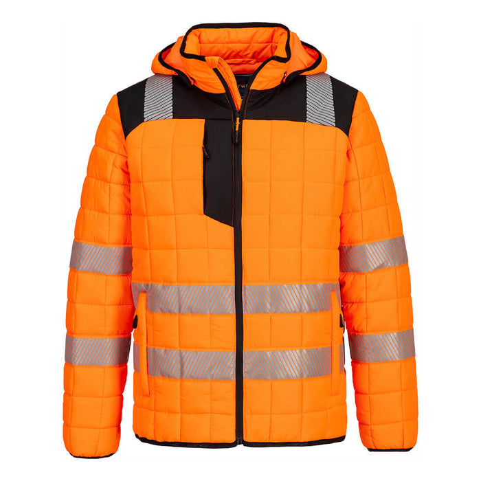 Portwest T165 - PW3 Hi-Vis Square Baffle Jacket - Orange/Black