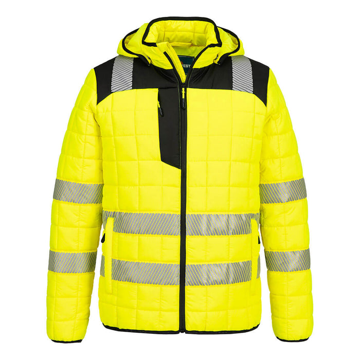 Portwest T165 - PW3 Hi-Vis Square Baffle Jacket - Yellow/Black