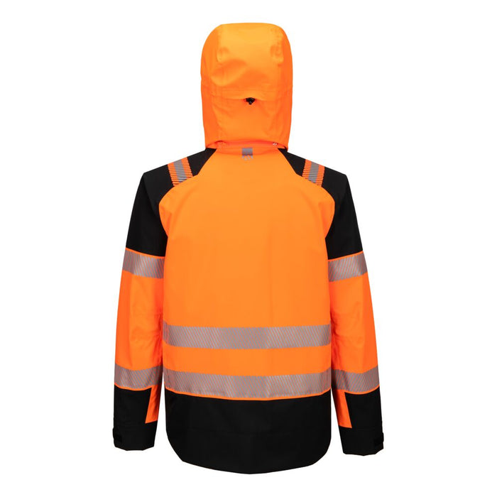 Portwest T166 - PW3 Hi-Vis Rain Jacket (3L) Orange/Black