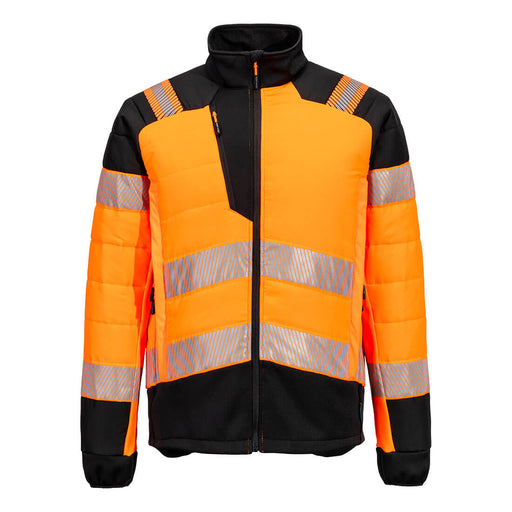 Portwest T170 - PW3 Hi-Vis Hybrid Baffle Jacket - Orange/Black