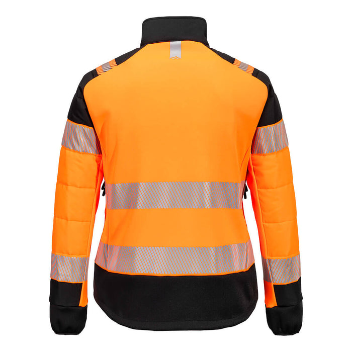 Portwest T171 - PW3 Hi-Vis Women's Hybrid Baffle Jacket - Orange/Black