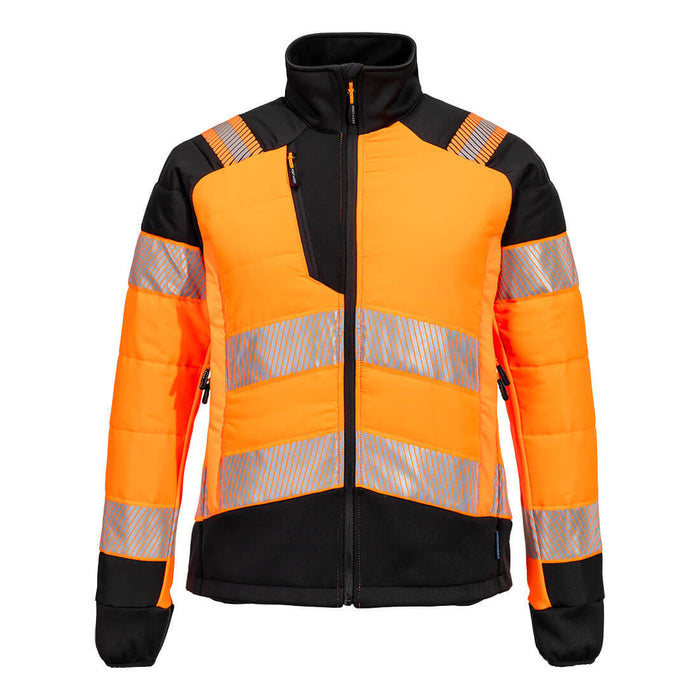 Portwest T171 - PW3 Hi-Vis Women's Hybrid Baffle Jacket - Orange/Black