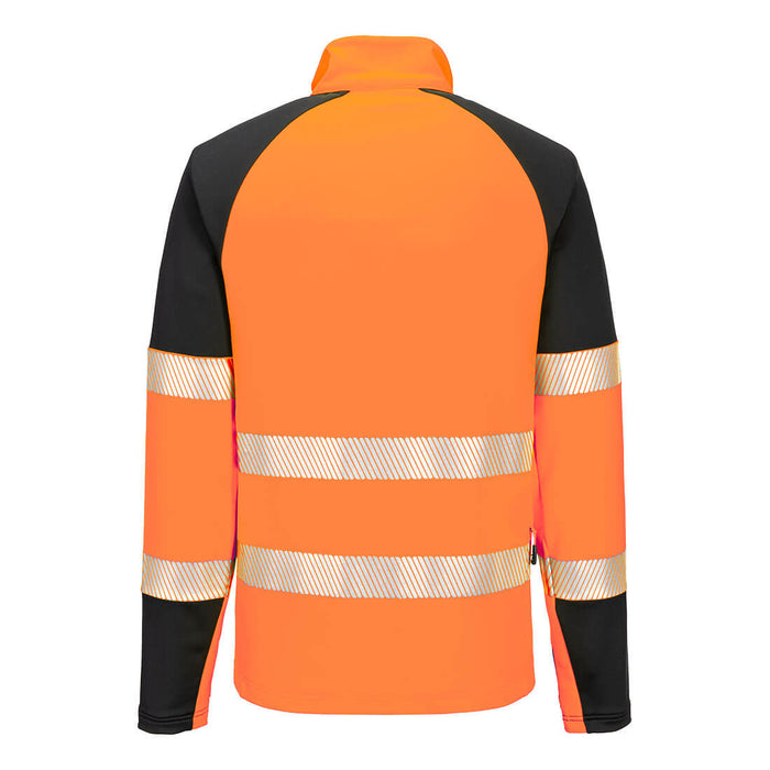 Portwest T172 - PW3 Hi-Vis 1/4 Zip Sweatshirt - Orange/Black