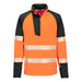 Portwest T172 - PW3 Hi-Vis 1/4 Zip Sweatshirt - Orange/Black