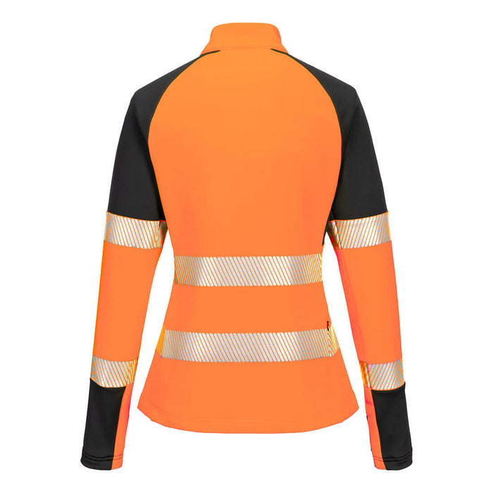 Portwest T173 - PW3 Hi-Vis Women's 1/4 Zip Sweatshirt - Orange/Black