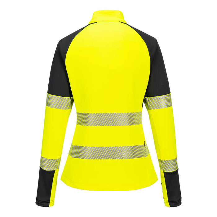 Portwest T173 - PW3 Hi-Vis Women's 1/4 Zip Sweatshirt - Yellow/Black