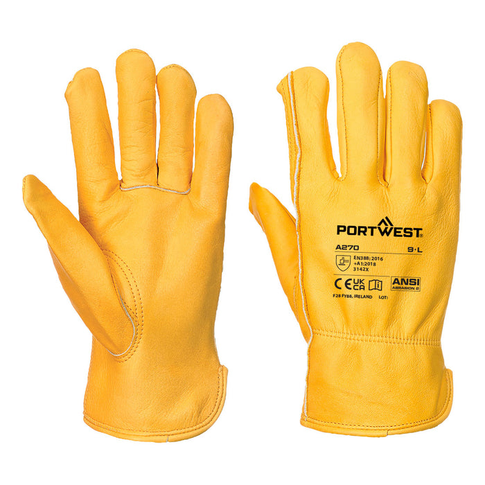 Portwest Leather Driver 100 Cow Grain Glove A270TARL