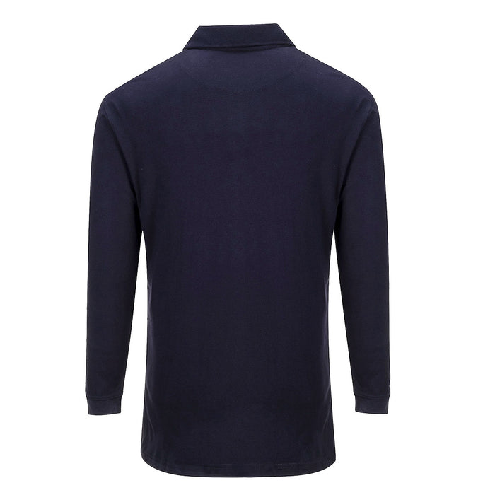Portwest FR10 - Modaflame Knit FR Long Sleeve Polo Shirt - Navy