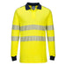 Portwest FR702 - PW3 Modaflame Knit Hi-Vis FR Long Sleeve Polo Shirt - Yellow/Navy