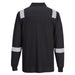 Portwest FR711 - WX3 Modaflame Knit FR Long Sleeve Polo Shirt - Black
