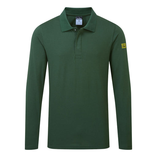 Portwest AS23 - Anti-Static ESD Polo Shirt L/S - Forest Green