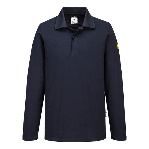 Portwest AS23 - Anti-Static ESD Polo Shirt L/S - Navy