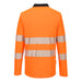 Portwest DX419 - DX4 Hi-Vis Zip Polo Shirt L/S - Orange/Black