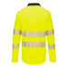 Portwest DX419 - DX4 Hi-Vis Zip Polo Shirt L/S - Yellow/Black