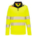 Portwest DX419 - DX4 Hi-Vis Zip Polo Shirt L/S - Yellow/Black