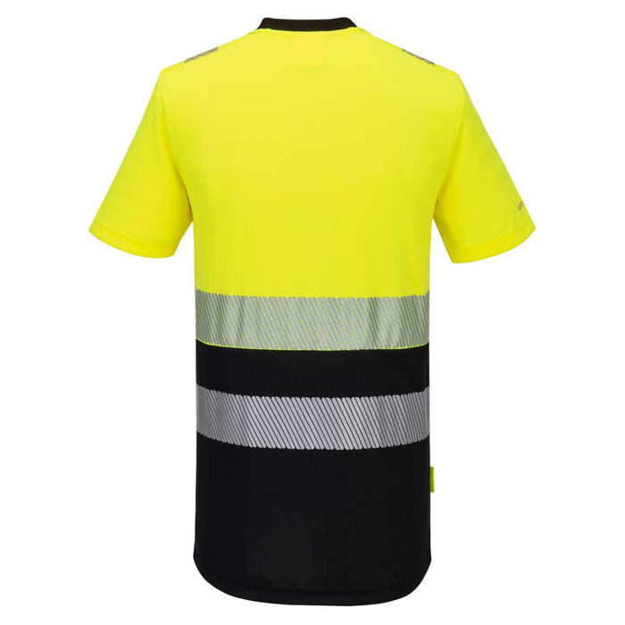 Portwest DX434 - DX4 Hi-Vis Class 1 T-Shirt S/S - Yellow/Black